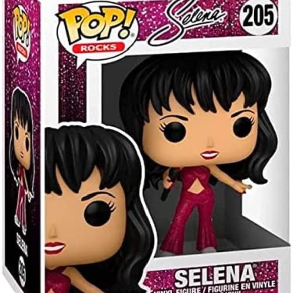 Selena Funko Pop! #205 Selena Burgundy Diamond Glitter w/ extra protective case - Picture 9 of 10